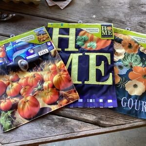Meadow Creek Garden flags - set of 3 fall themed flags